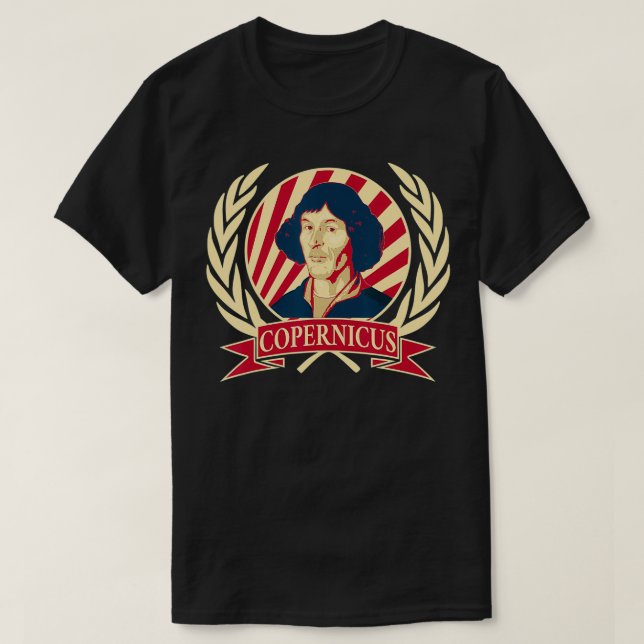 Camiseta Nicolaus Copernicus Famoso Astrónomo Estilo Retro (Diseño del anverso)