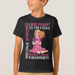Camiseta Nicole Fuerte Conciencia sobre el Cáncer de Mama S