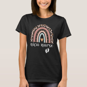 Camiseta Nicu Enfermera Icu Enfermera Neonatal Leopard Boho