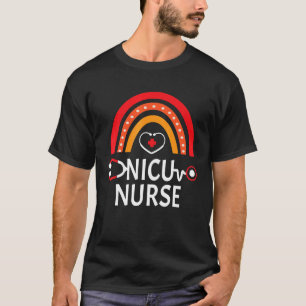 Camiseta Nicu Enfermera Rainbow Icu Equipo neonatal Tiny Hu