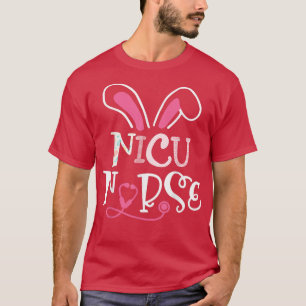 Camiseta Nicu Enfermera Stethoscope Bunny Ears Happy Enferm