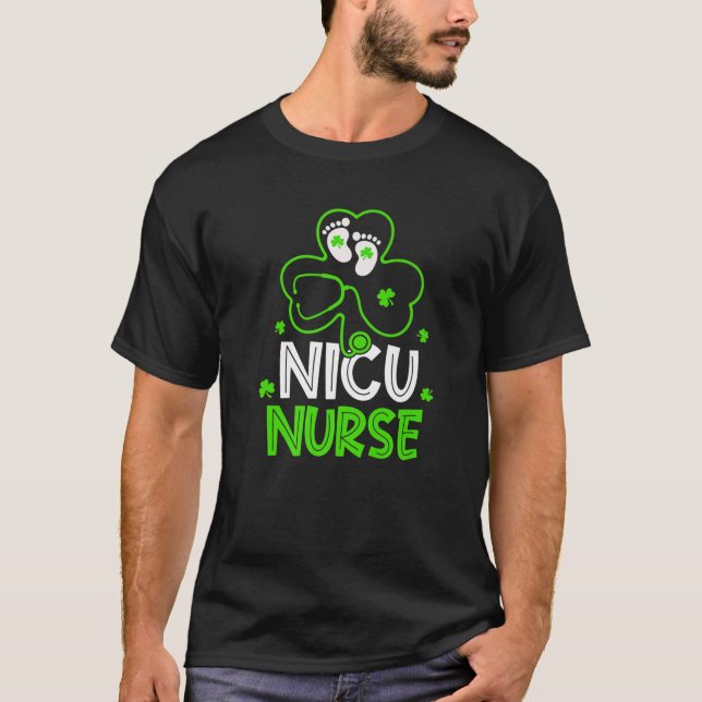 Camiseta NICU Enfermera Vida Stethoscope Enfermería Feliz S (Anverso)