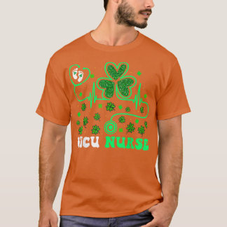 Camiseta NICU Enfermera Vida Stethoscope Shamrock Happy St 