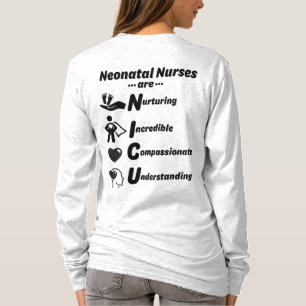 Camiseta NICU Enfermeras camisas de manga larga