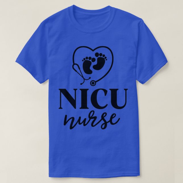 Camiseta NICU Enfermeras Regalos Escuela de Enfermería Neon (Diseño del anverso)
