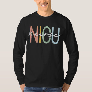 Camiseta Nicu Enferse Icu Neonatal Boho Rainbow Team Tiny H