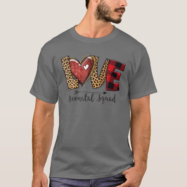 Camiseta NICU neonatal Día de San Valentín de enfermería AM (Anverso)