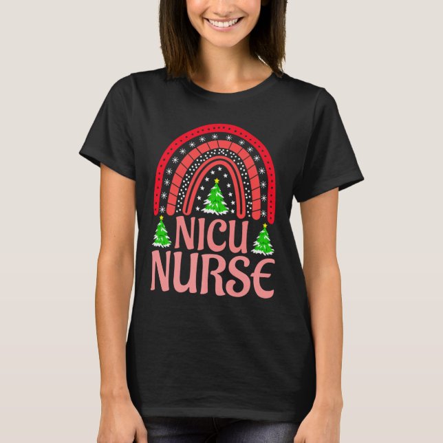Camiseta Nicu Nurse Christmas Crew Nurselife Nursing Xmas P (Anverso)