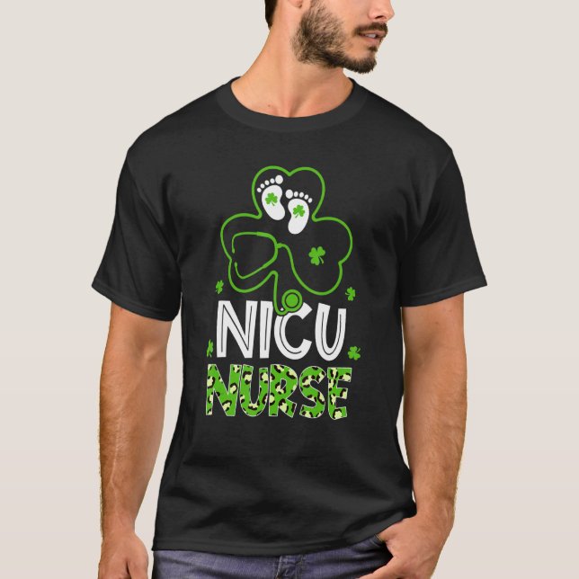 Camiseta Nicu Nurse Life Stethoscope Leopardo neonatal St P (Anverso)
