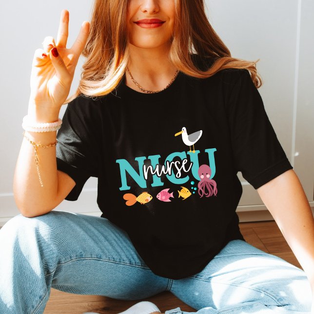 Camiseta NICU Nurse T Shirt: Beneath the Waves Cute Tee (Subido por el creador)