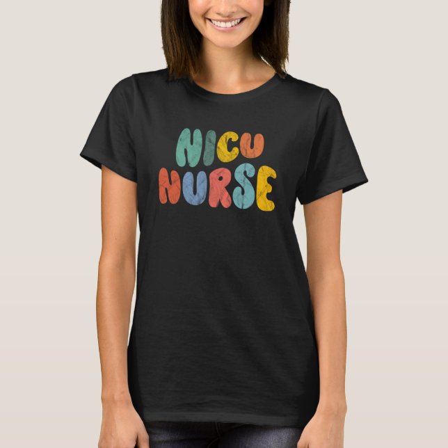 Camiseta Nicu Nurse Week Groovy Appreciation Day For Women  (Anverso)