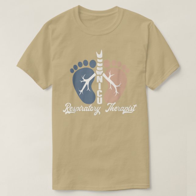 Camiseta Nicu Respiratorio Terapista Rrt Credential Lung Sq (Diseño del anverso)