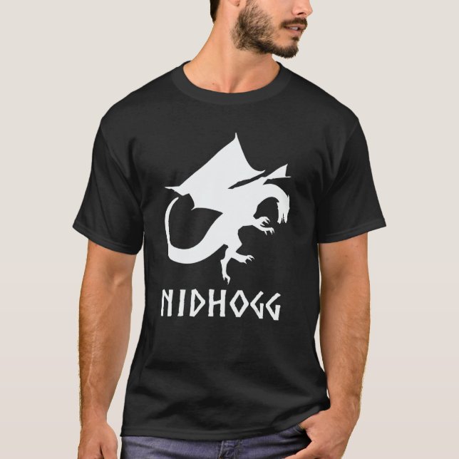 Camiseta Nidhogg  Norse Mythology Dragon Yggdrasil Viking H (Anverso)