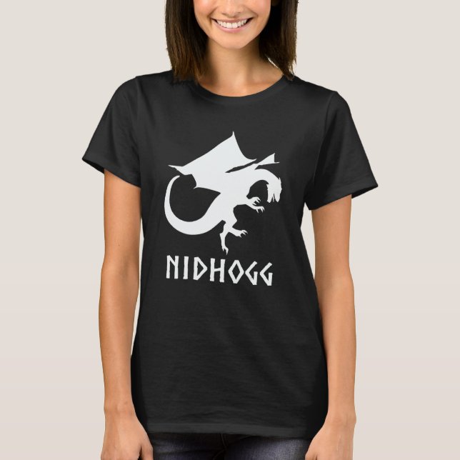 Camiseta Nidhogg  Norse Mythology Dragon Yggdrasil Viking H (Anverso)