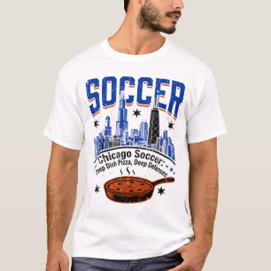 Camiseta Niebla de Chicago Invierno y Pizza Deep Dish