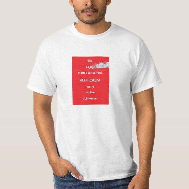 Camiseta ¡Niebla!  GUARDE LA CALMA (Anverso)
