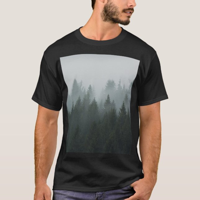 Camiseta Niebla otoñal del bosque de montaña Misty (Anverso)