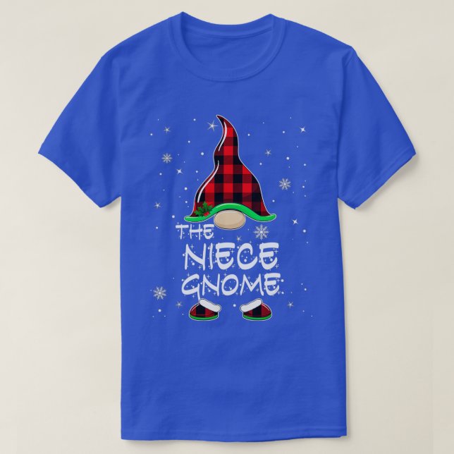 Camiseta Niece Gnome Buffalo Plaid Matching Family Christma (Diseño del anverso)