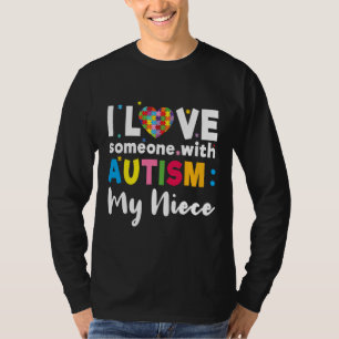 Camiseta Niece I Love Heart Especial Autism Awareness