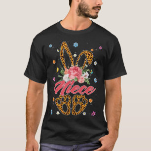Camiseta Niece Leopard Bunny Matando Familia Día de Pascua 