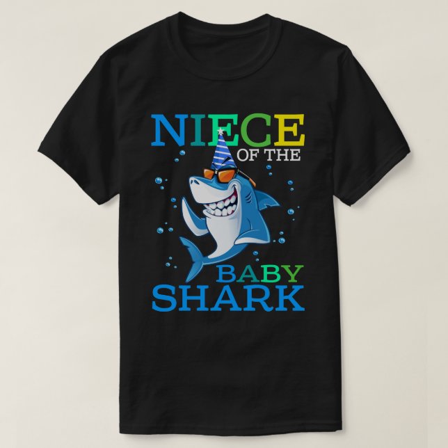 Camiseta NIECE Of The Baby Shark Birthday Brother Shark Shi (Diseño del anverso)