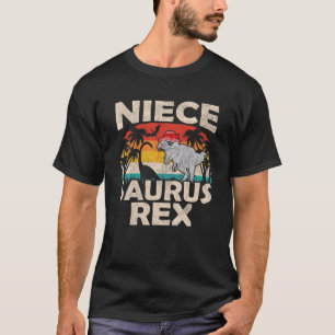 Camiseta Niece Saurus Rex Funny Dinosaur Tyrannosaurus Vint