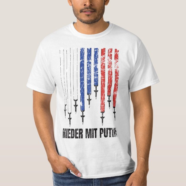 Camiseta Nieder mit Putin Antikrieg Frieden Ucrania (Anverso)