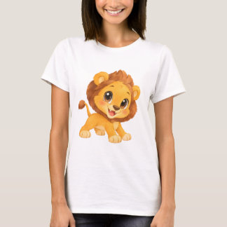 Camiseta Niedliches Aquarell-Löwenbaby