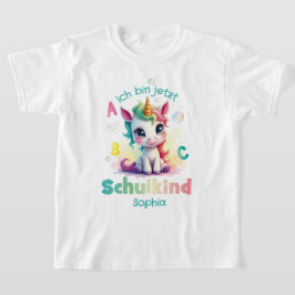 Camiseta Niedliches Einhorn mit Seifenblasen - Schulkind |