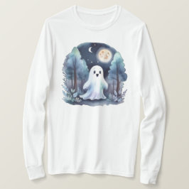 Camiseta Niedliches Gespenst Geist im Wald Longsleeve 