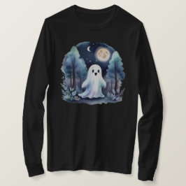 Camiseta Niedliches Gespenst Geist im Wald Longsleeve 