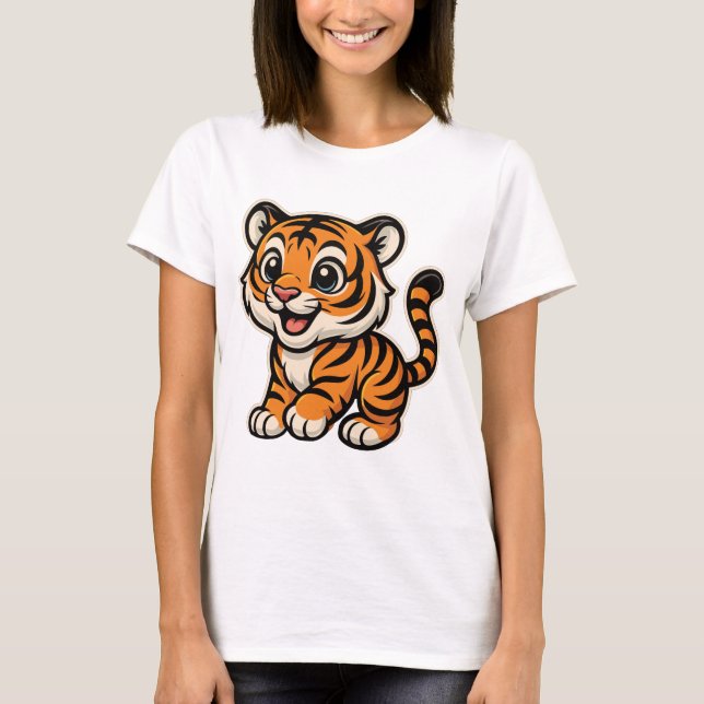 Camiseta Niedliches Tigerbaby-Design (Anverso)
