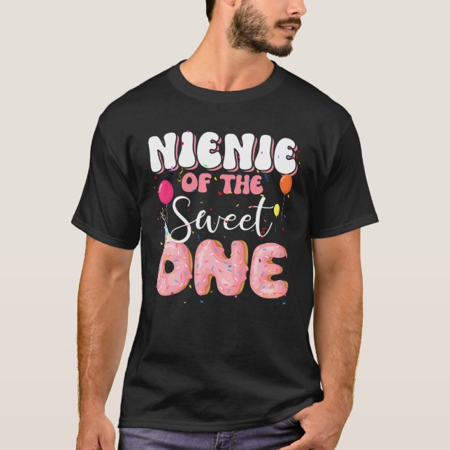 Camiseta Nienie De Cumpleaños One Doughnut 1ª Familia B-D (Anverso)