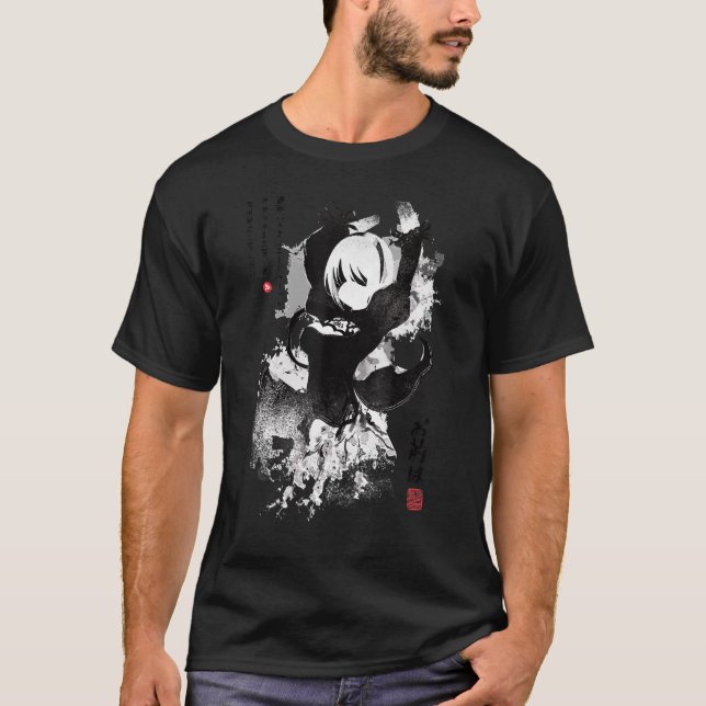 Camiseta Nier Automata 2b Japón Ink Ver 2 0 (Anverso)