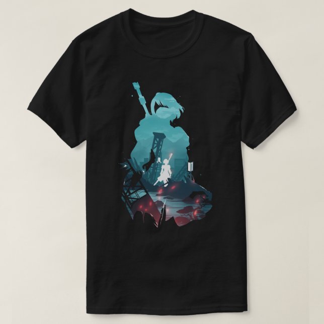 Camiseta Nier Automata 2B waifu (Diseño del anverso)