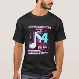 Camiseta Nieta Aniversario Musical Reina de 4 años