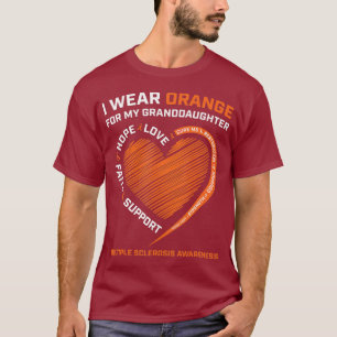 Camiseta Nieta de la cinta de naranja MS Esclerosis múltipl