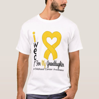 Camiseta Nieta de la cinta del corazón del oro del cáncer