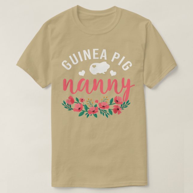 Camiseta Nieta Mascota de cerdo guineana obsequia a la nana (Diseño del anverso)