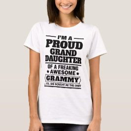 Camiseta Nieta orgullosa de A Freaking Grammy impresionante