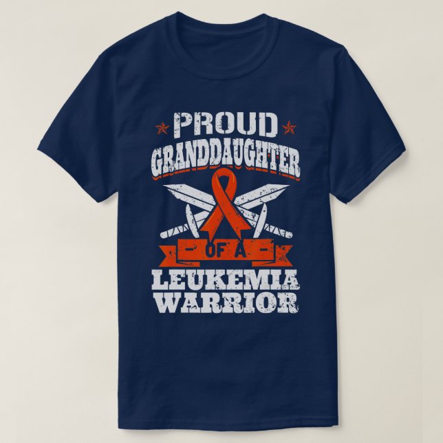 Camiseta Nieta Orgullosa De Un Guerrero De La Leucemia Awar (Diseño del anverso)
