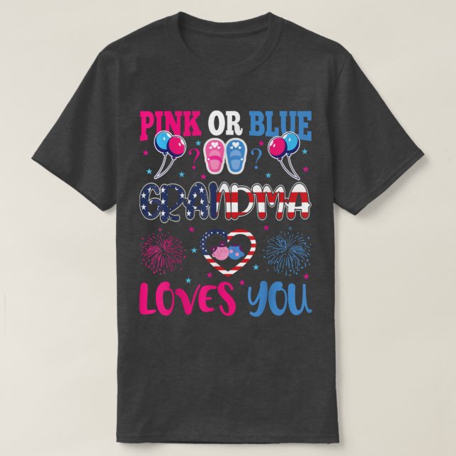 Camiseta Nieta Rosa O Azul Ama A Tu Género Revelación De Be (Diseño del anverso)