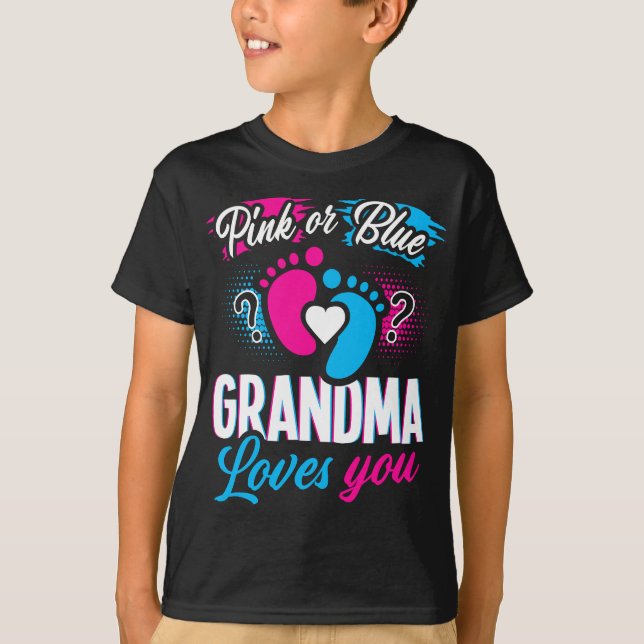 Camiseta Nieta Rosa O Azul Ama A Tu Género Revelación De Be (Anverso)