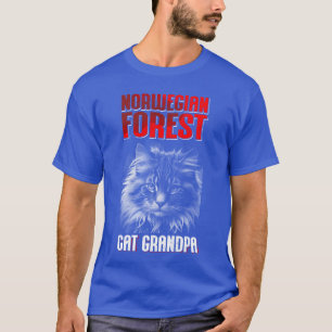 Camiseta Nieto abuelo de gato forestal noruego gatos dueño 