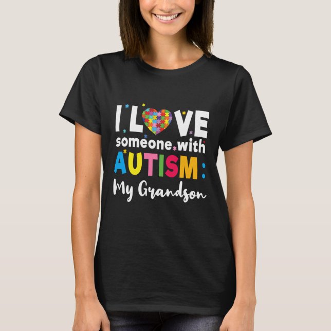 Camiseta Nieto I Love Heart Special Autism Awareness (Anverso)