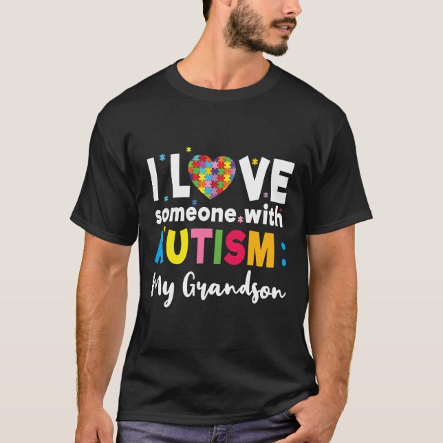 Camiseta Nieto I Love Heart Special Autism Awareness (Anverso)