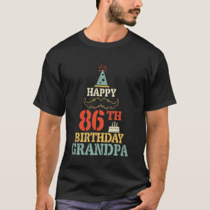 Camiseta Nieto Nieta Feliz cumpleaños número 86 abuelo