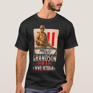 Camiseta nieto orgulloso de un veterano de wwii