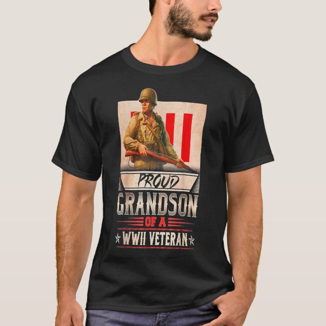 Camiseta nieto orgulloso de un veterano de wwii (Anverso)
