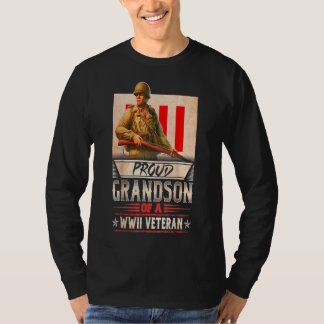 Camiseta nieto orgulloso de un veterano de wwii